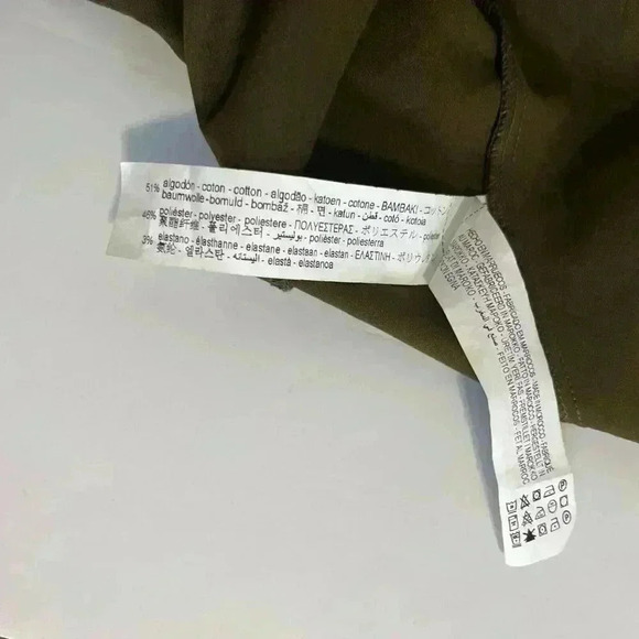 Zara Olive Green Long Sleeve Shirt - Picture 8 of 10